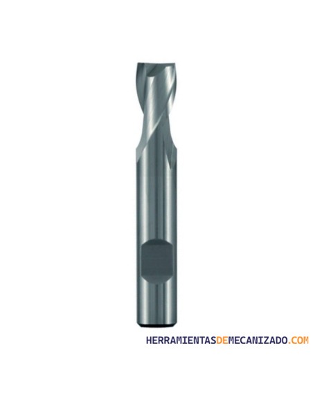 Fresa HSS 2 labios | Fresa de acero rápido para fresado CNC