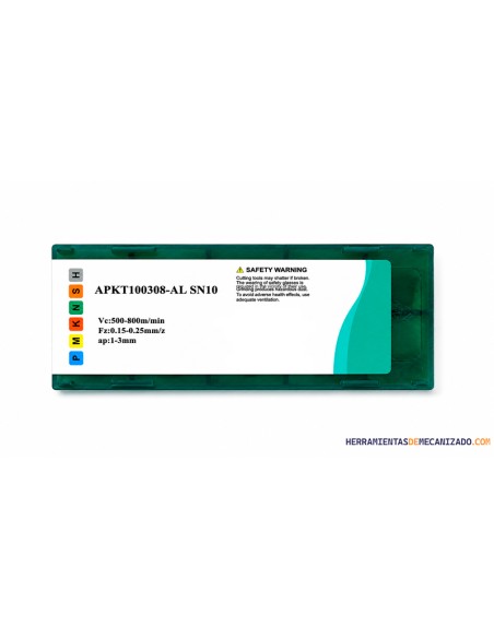 Plaquita APKT 100308-AL SN10 Aluminio