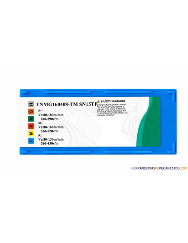 Plaquita TNMG 160408-TM SN15TF