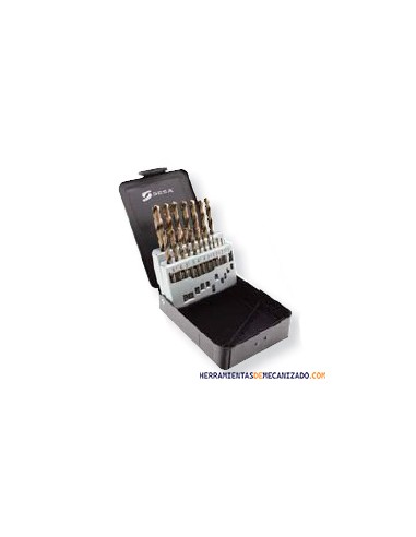 Estuche de Brocas 1-10 x 0,5mm 19pzas HSS-Co 5%