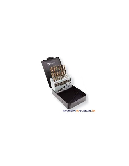 Estuche de Brocas 1-10 x 0,5mm 19pzas HSS-Co 5%