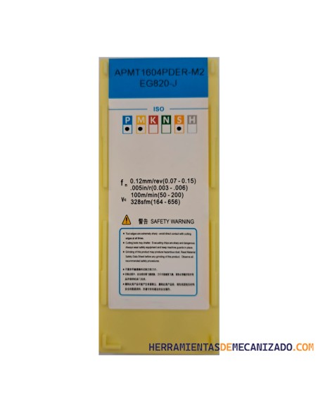 Plaquita APMT 1604PDER-M2 EG820-J