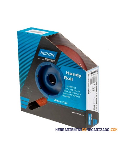 Rollo de Lija 38mm x 25m R222 Norton Grano 180