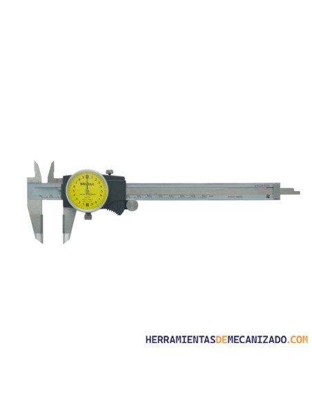 Calibre Mitutoyo con Reloj 505-734 0,02mm con Placas Metal Duro