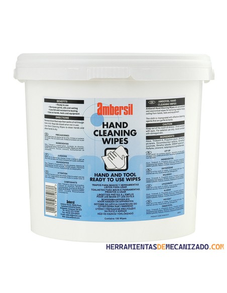 Ambersil Hand Cleaning Wipes Toallitas de Limpieza