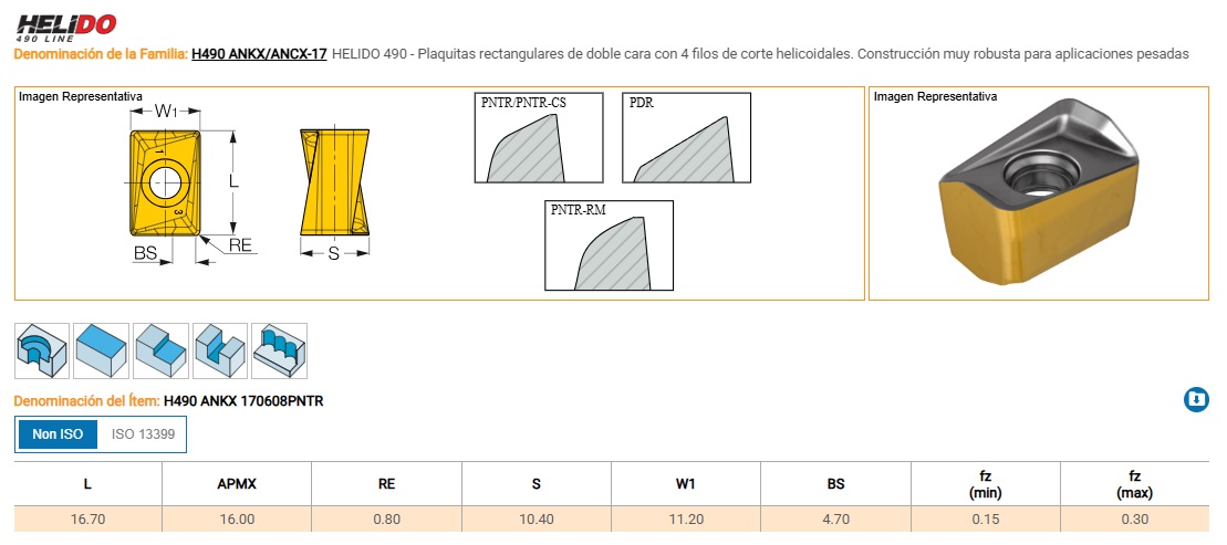 plaquita fresar Iscar h490 ankx 170608