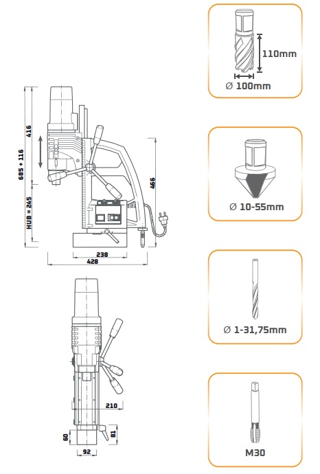 taladro rotabest alfra rb 100 b